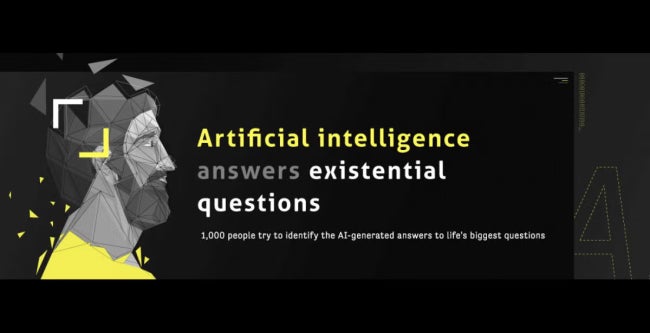 Artificial intelligence answers existential questions